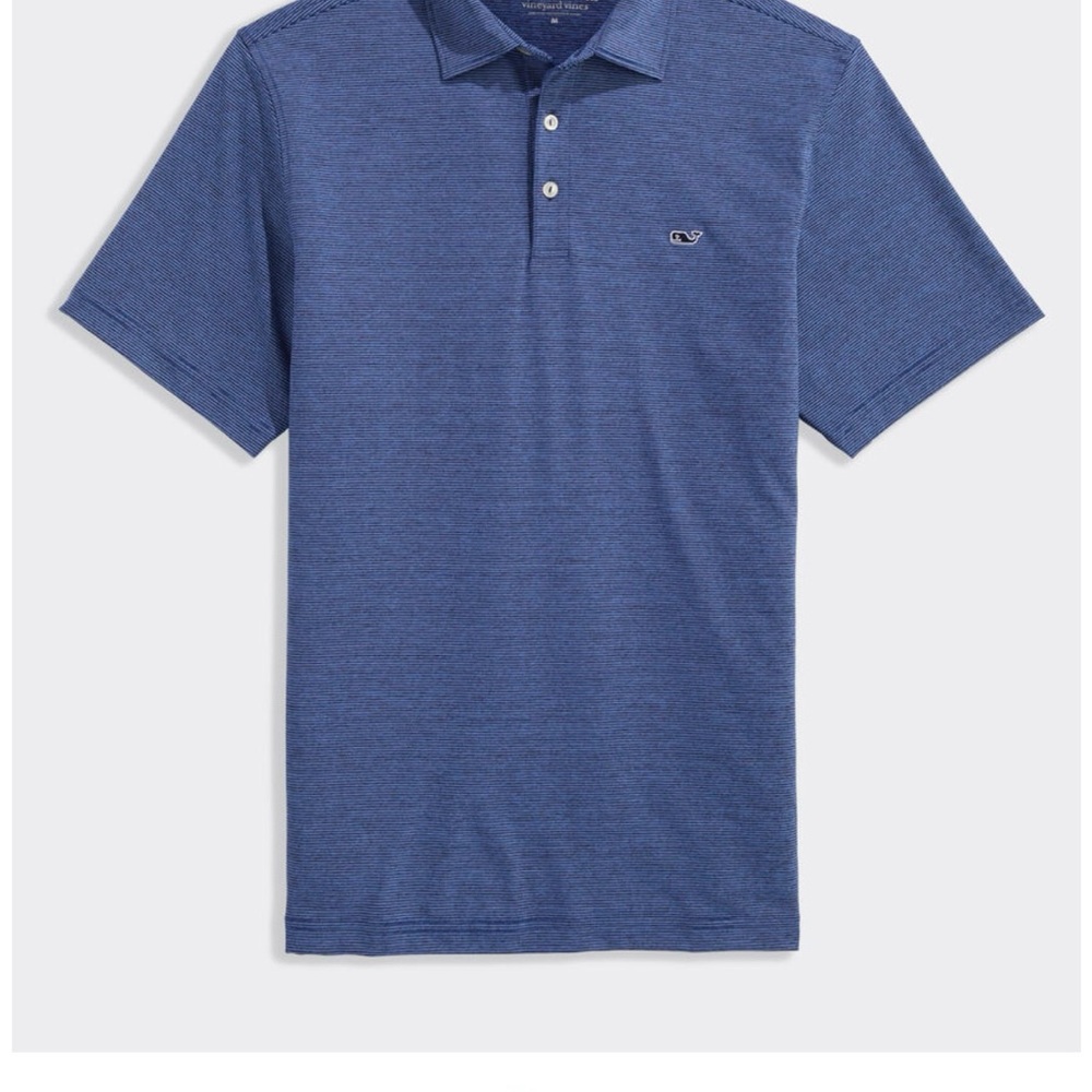 Vineyard Vines On-the-Go Sankaty Men's Blue Polo Shirt